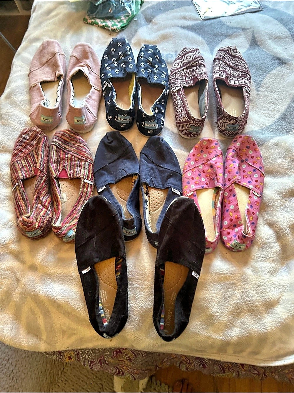 TOMS Alpargata Classic Women's Flats bundle of 7 pairs